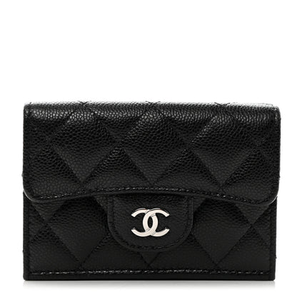 Chanel Caviar Quilted Double Flap Wallet Black 1 of 8