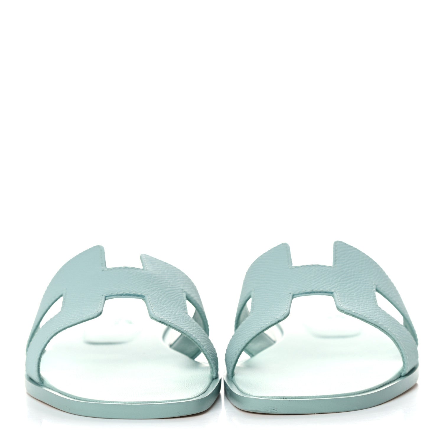 Hermes Epsom Oran Sandals 36.5 Vert Embrun 2 of 9