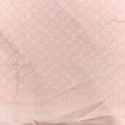 Louis Vuitton Wool Silk Monogram Evermore Shawl Rose Poudre 3 of 4