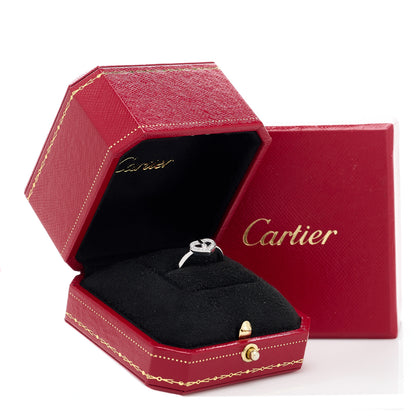 Cartier 18K White Gold Diamond Small Hearts and Symbols Ring 48 4.5 7 of 7