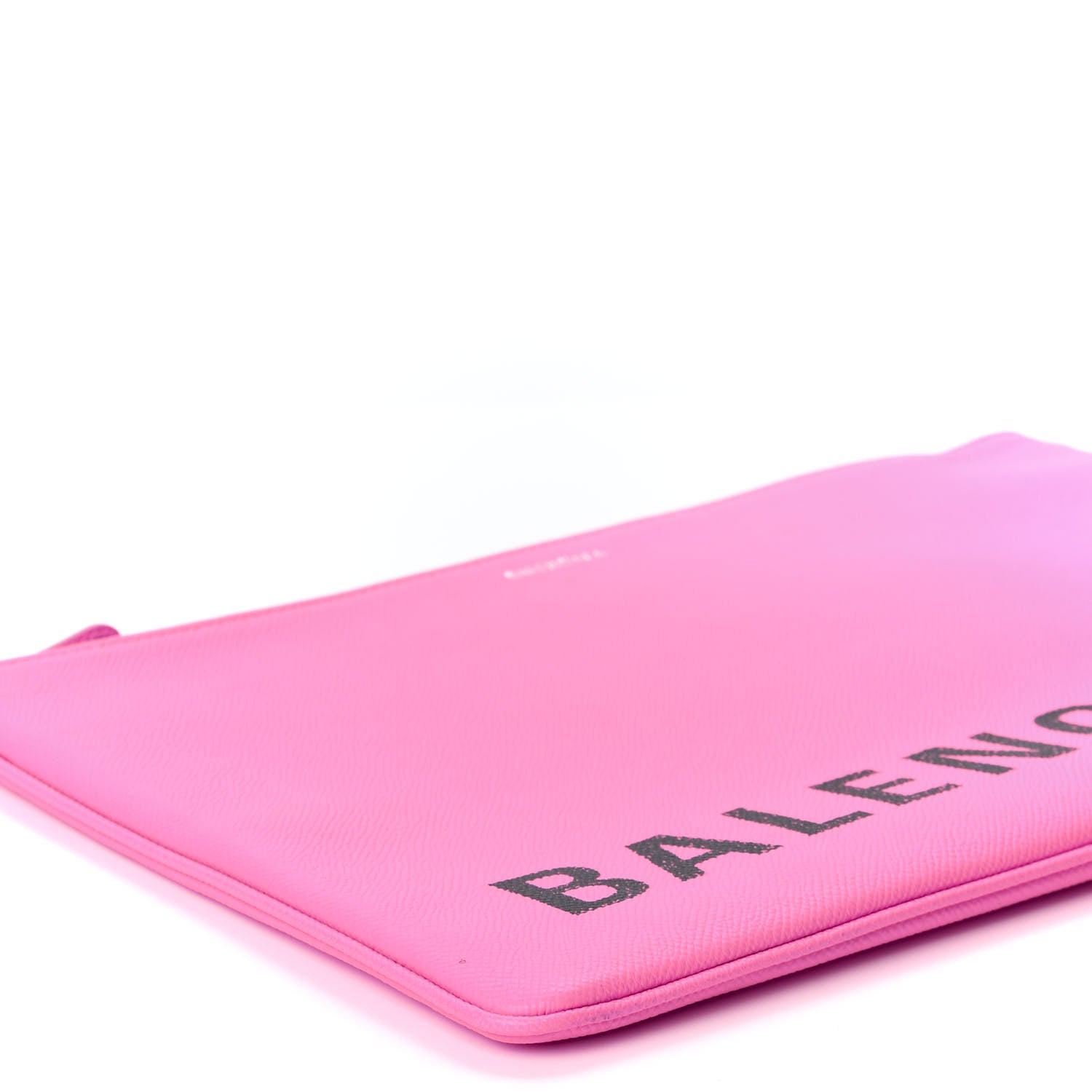 Balenciaga Calfskin Logo Large Zip Pouch Acid Pink 5 of 8