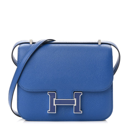 Hermes Epsom Enamel Constance 18 Bleu France 1 of 12
