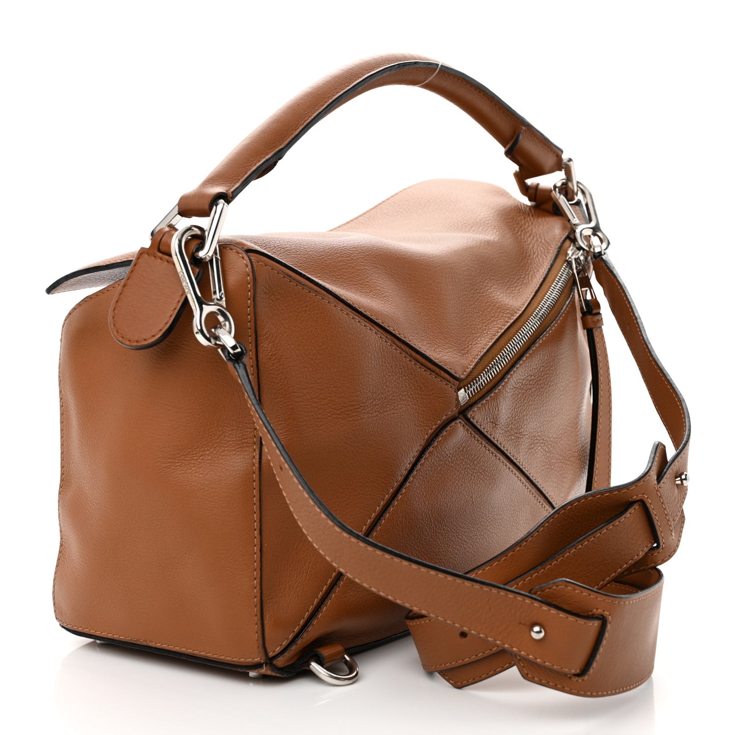 Calfskin Medium Puzzle Bag Tan
