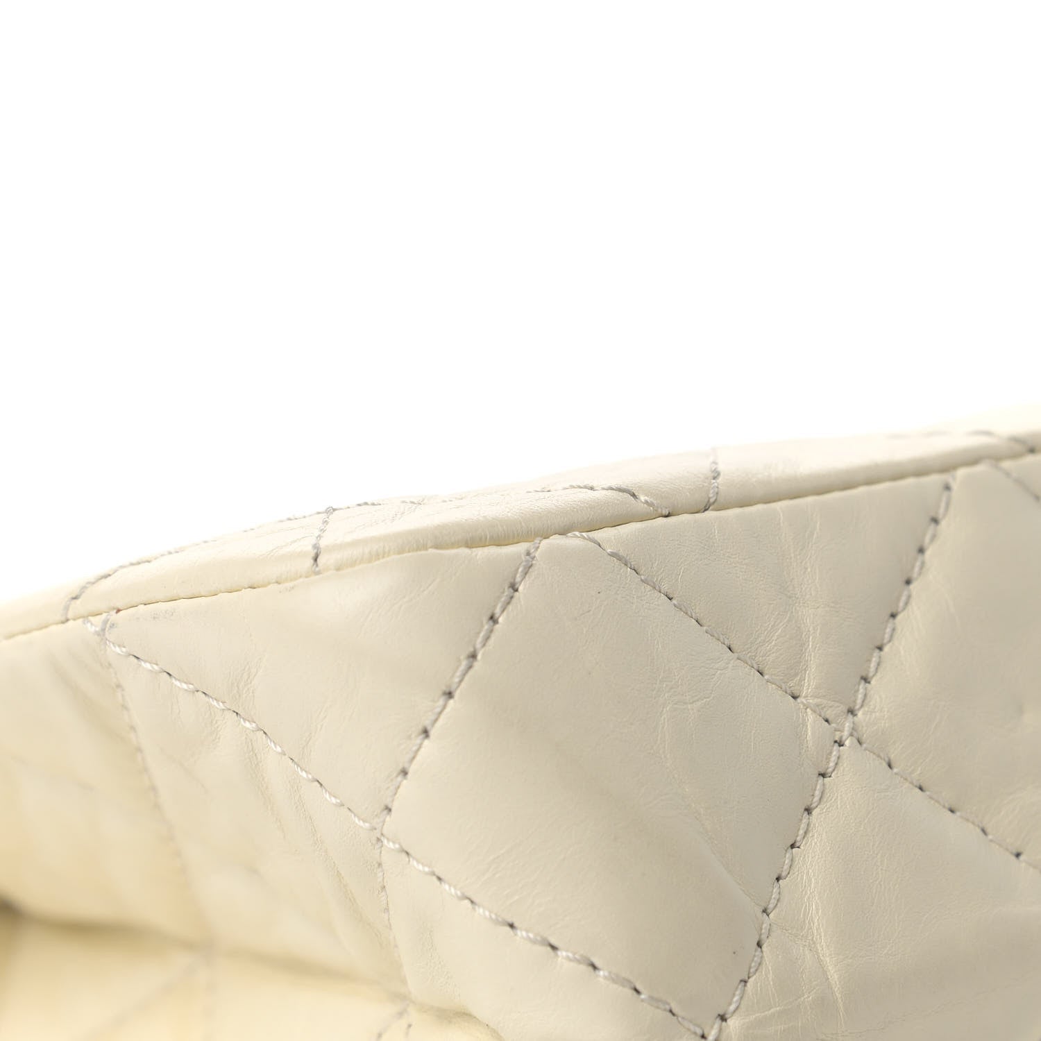 Chanel Aged Calfskin Quilted Reissue 2.55 Tote Ivory 8 of 12