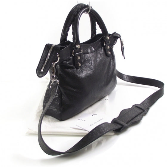 Balenciaga Agneau Town Tote GSH Black 3 of 14