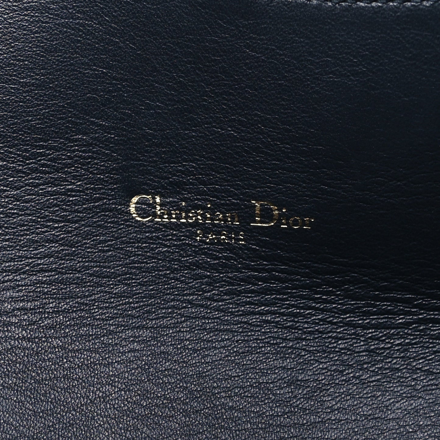 CHRISTIAN DIOR Oblique Saddle Chain Long Wallet Blue