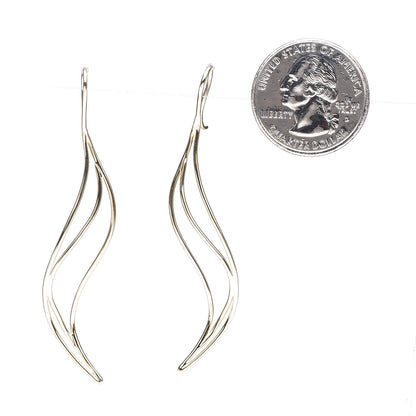 Tiffany 18K Yellow Gold Elsa Peretti Wave Earrings 2 of 4