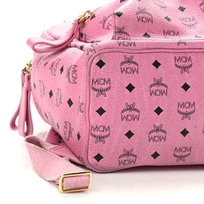 MCM Visetos Studded Medium Dual Stark Backpack Pink 10 of 13