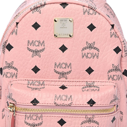 MCM Visetos Side Stud Mini Stark Backpack Pink 10 of 10
