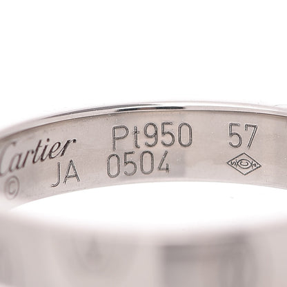Cartier Platinum Happy Birthday 4mm Band Ring 57 8 5 of 5
