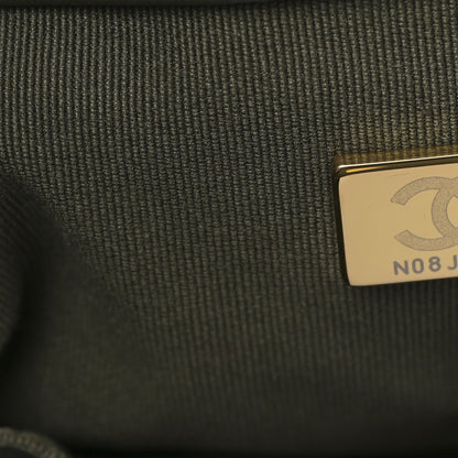 Chanel Calfskin Small Deauville Tote Khaki 8 of 10