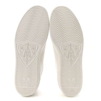 Gucci Calfskin Interlocking G Perforated Mens Ace Sneakers 10 White Grey Sky 6 of 10
