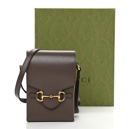 Gucci Boarded Plutone Calfskin Mini Horsebit 1955 Crossbody Bag New Acero 12 of 12