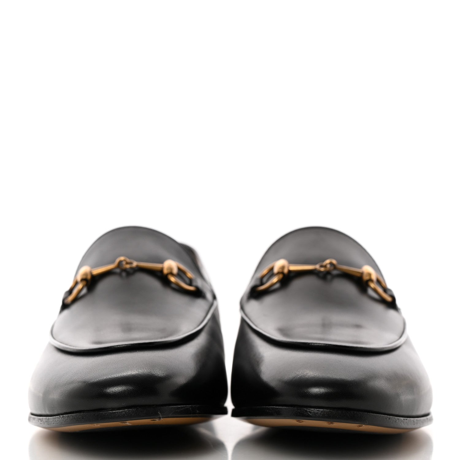 Gucci Calfskin Womens Jordaan Loafers 38.5 Black 2 of 12