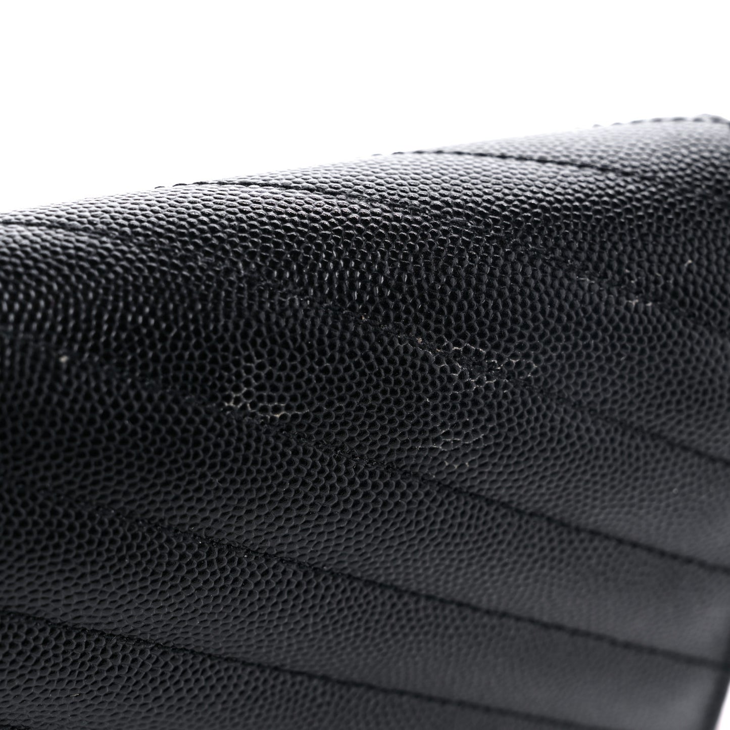 Grain De Poudre Matelasse Chevron Monogram Chain Wallet Black