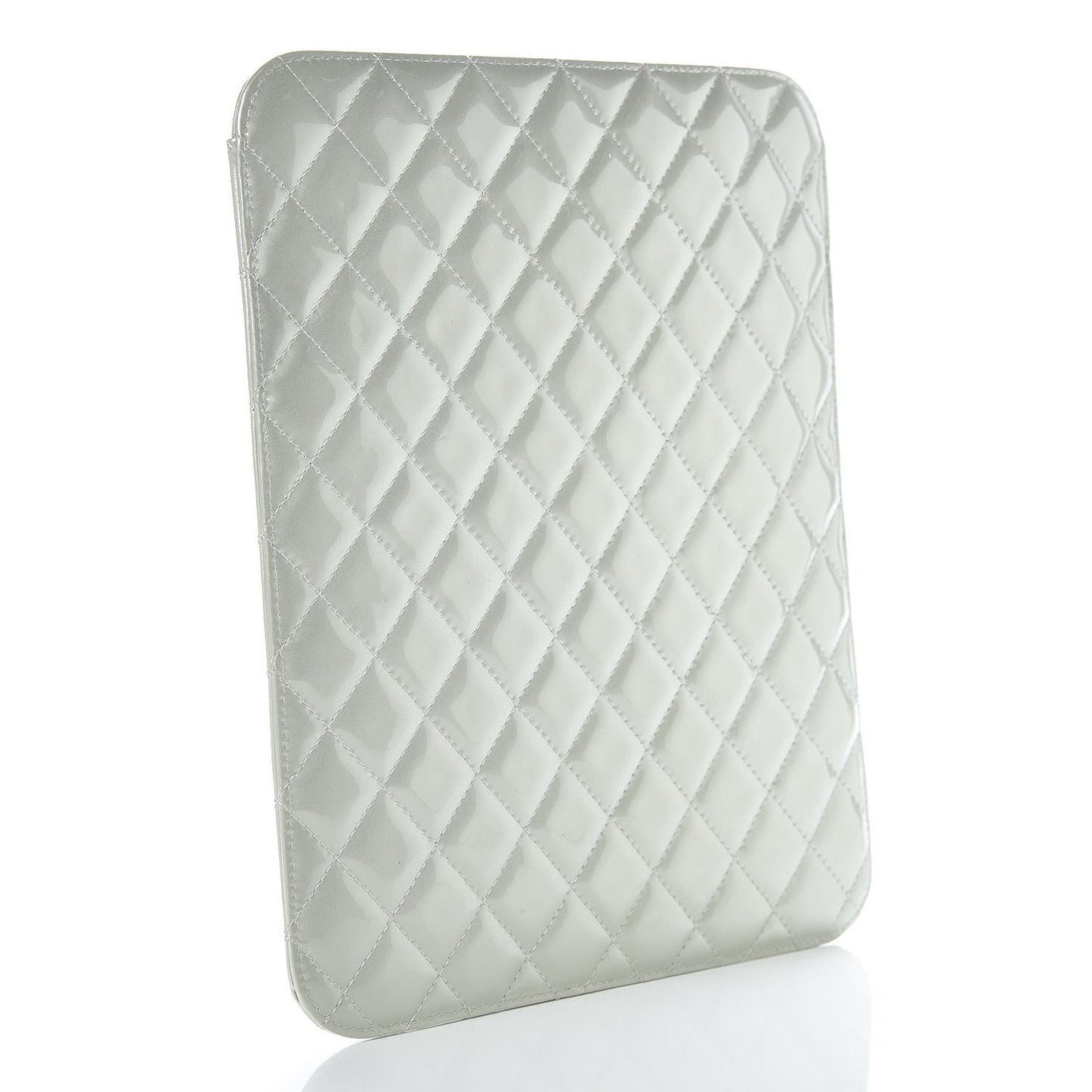 Patent Quilted Brilliant iPad Case Grey