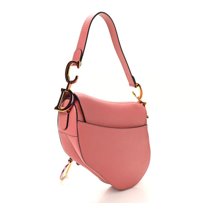 Christian Dior Grained Calfskin Saddle Bag Pink 3 of 10
