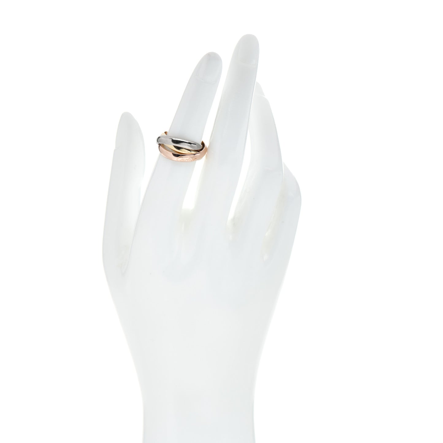 18K Pink Yellow White Gold Classic Trinity Ring 50 5.25