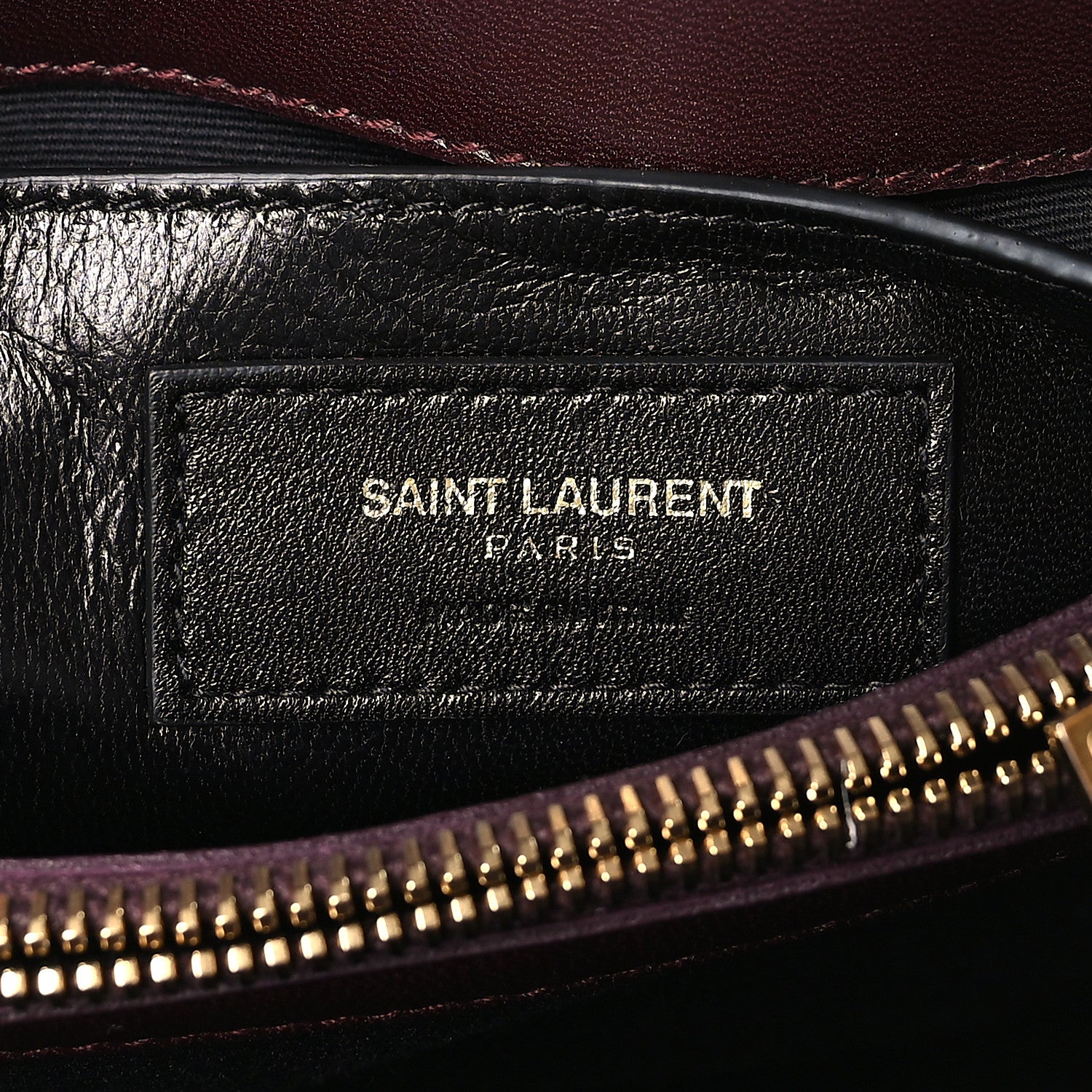 Saint Laurent Velvet Y Quilted Monogram Small Loulou Chain Satchel Burgundy 6 of 8