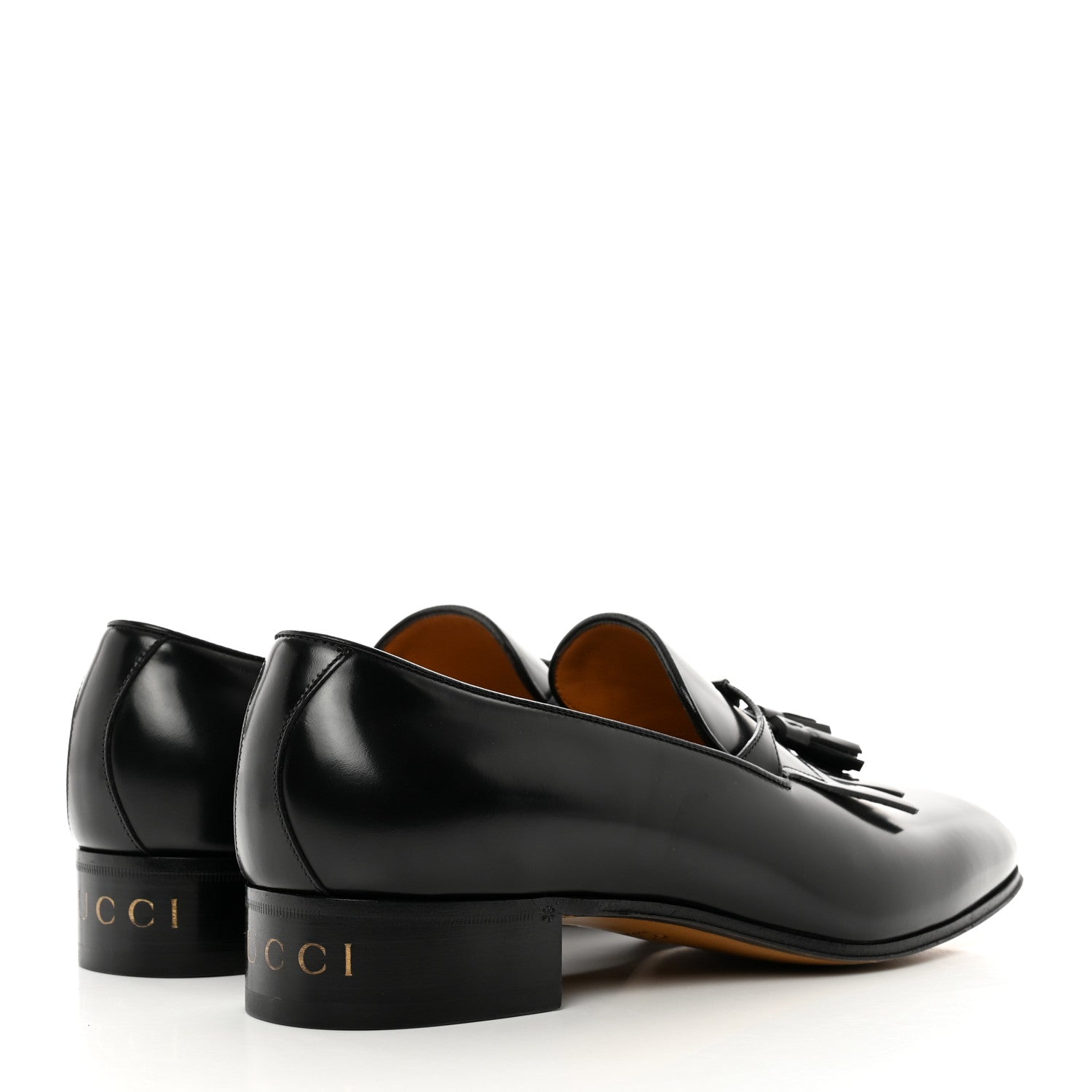 Gucci Calfskin Mens Tassel Loafers 9 Black 4 of 9