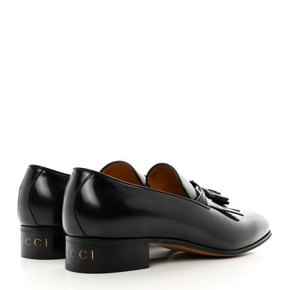 Gucci Calfskin Mens Tassel Loafers 9 Black 4 of 9