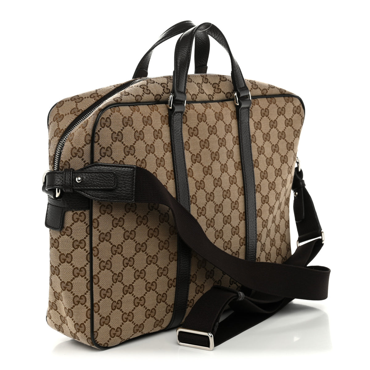 Gucci Monogram Briefcase Dark Brown 3 of 11