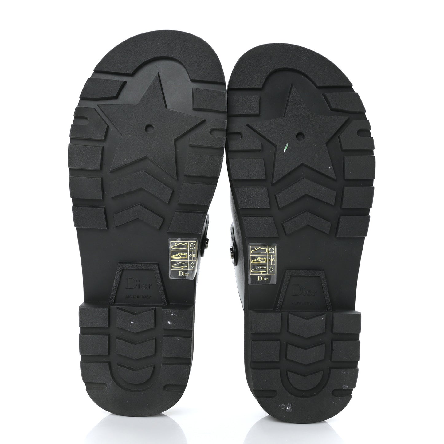 Calfskin Diorquake Buckled Lug Sole 15mm Clogs 38 Black
