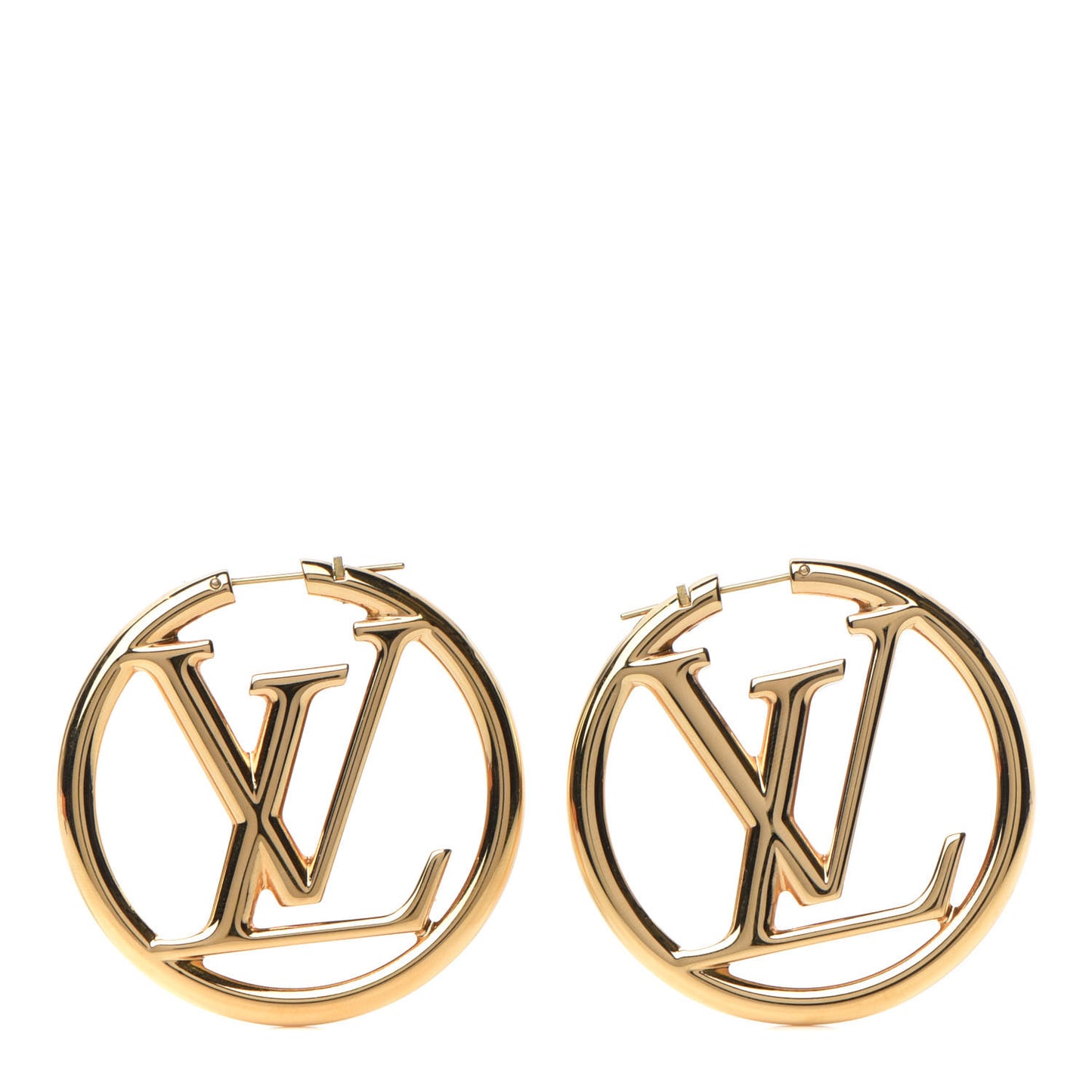 Metal Louise Hoop Earrings Gold
