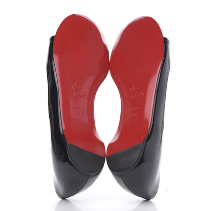 Christian Louboutin Patent Toboggan Peep Toe Ballerina Flats 35.5 Black 6 of 8