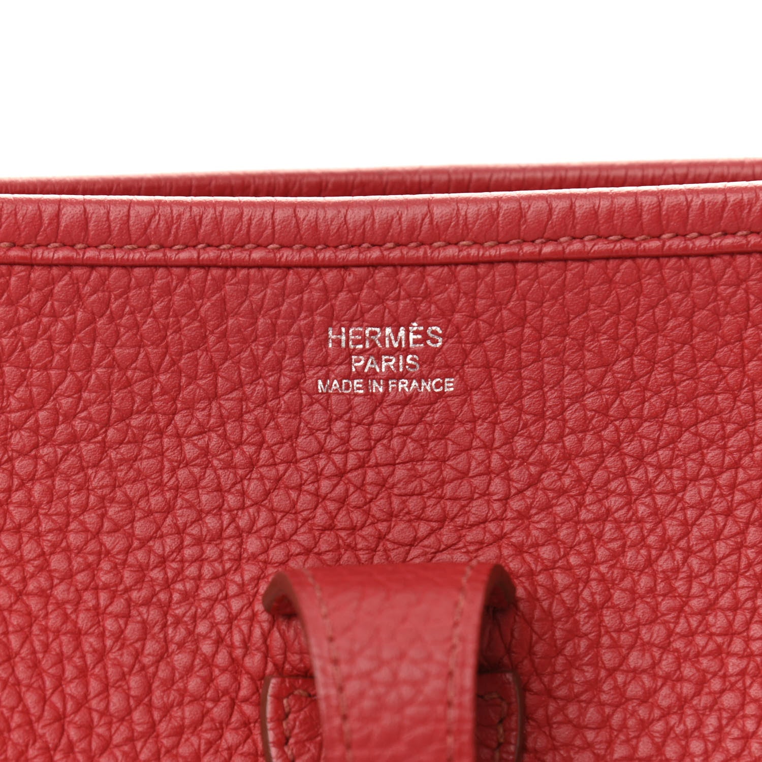Hermes Taurillon Clemence Evelyne III PM Rouge Casaque 5 of 10