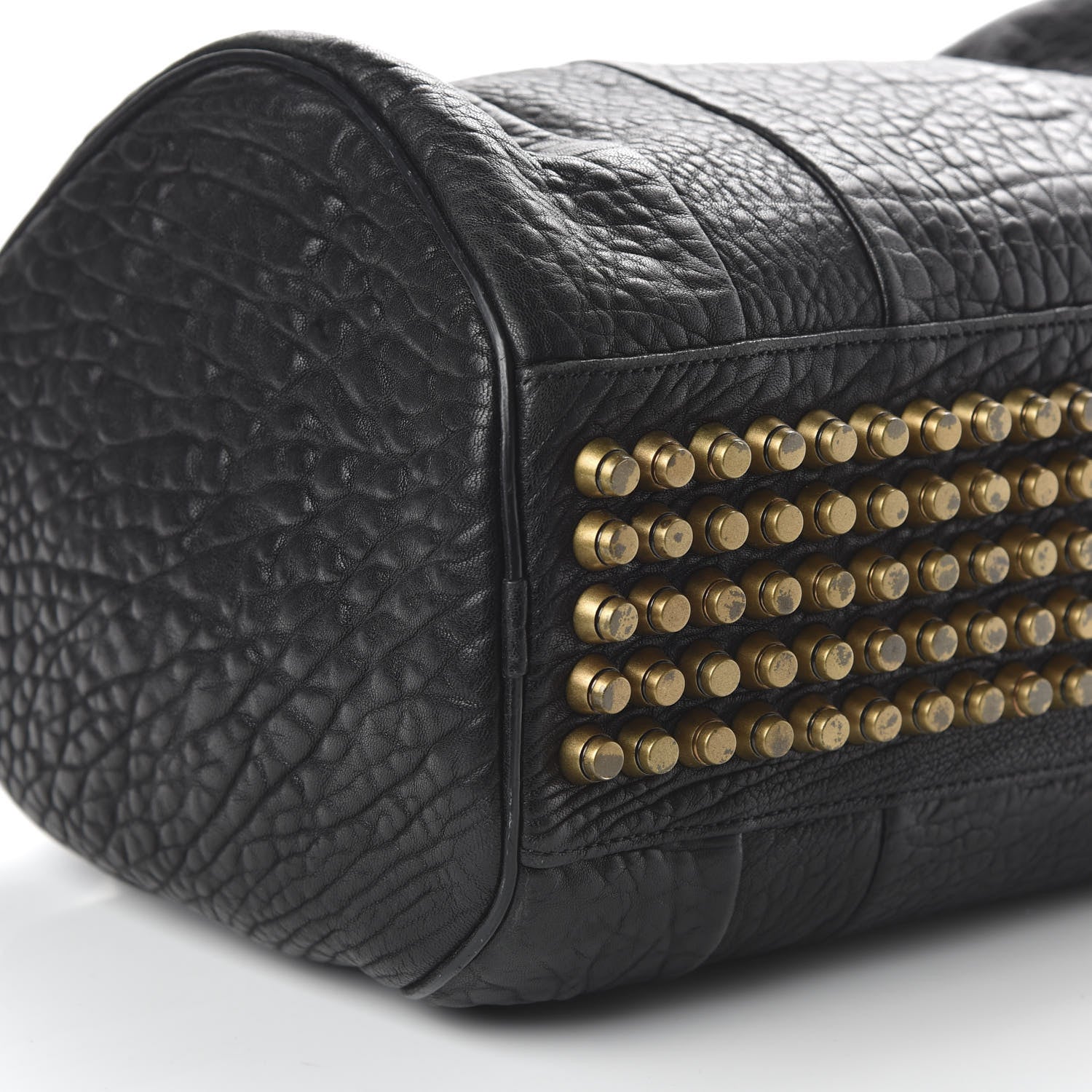 Alexander Wang Pebbled Lambskin Rocco Black Antique Brass Hardware 6 of 9