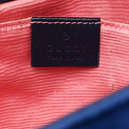 Gucci Velvet Matelasse Mini GG Marmont Shoulder Bag Cobalt Blue 5 of 9