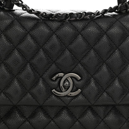 Chanel Caviar Quilted Small Coco Handle Flap So Black 7 of 12