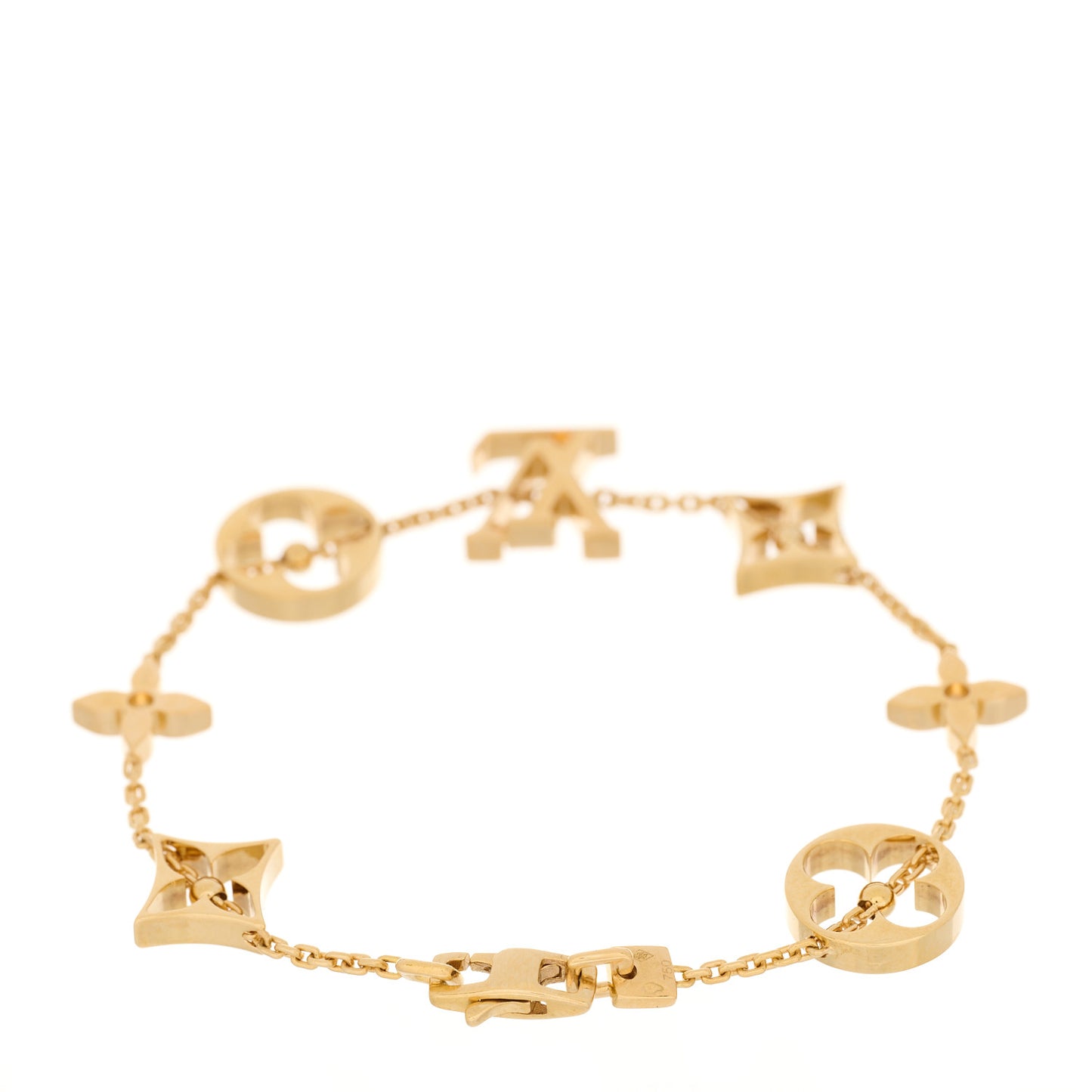 18K Yellow Gold Idylle Blossom Monogram Bracelet