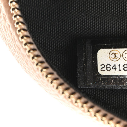 Chanel Caviar Quilted Round Filigree Crossbody Beige Black 7 of 9