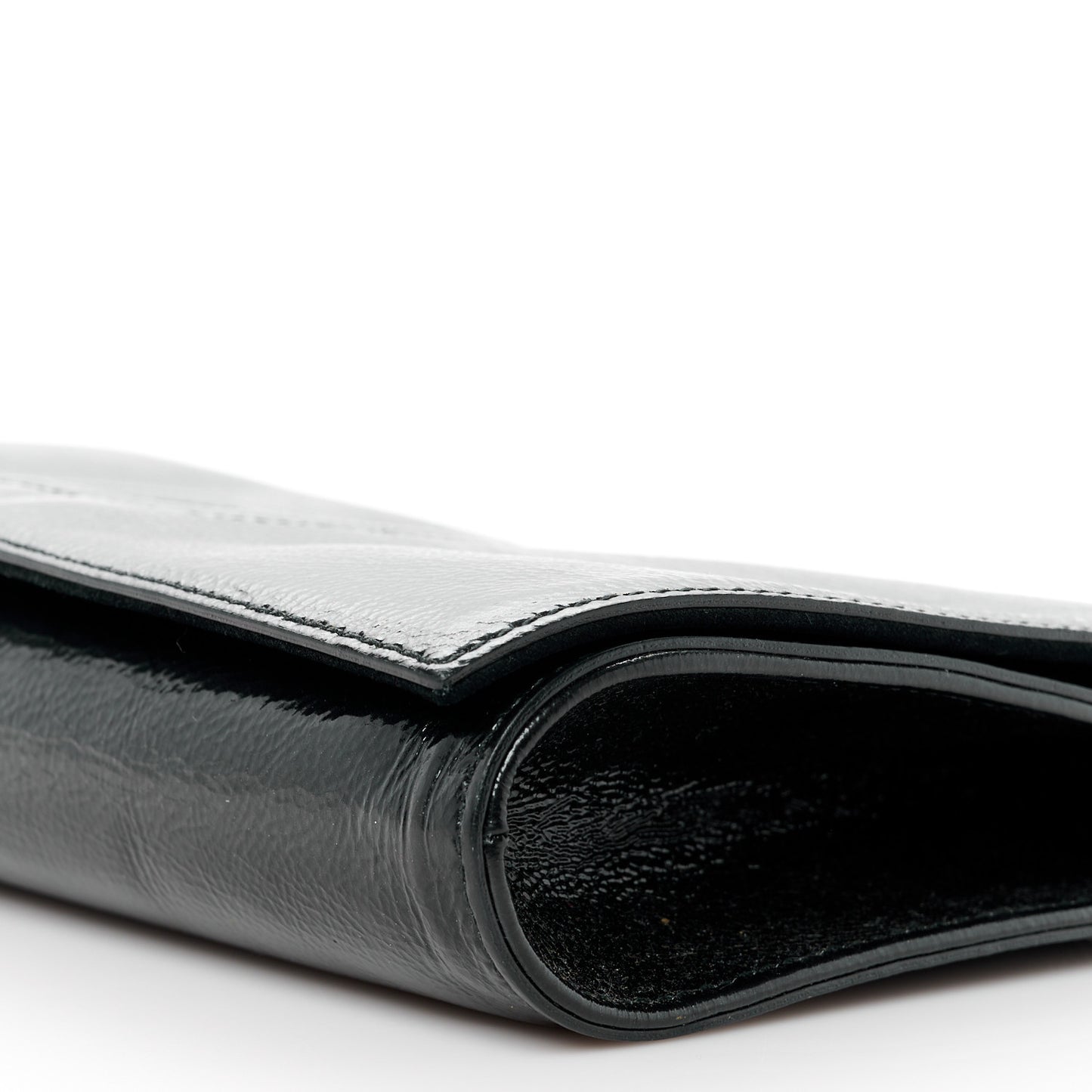 Soft Patent Medium Soho Clutch Black