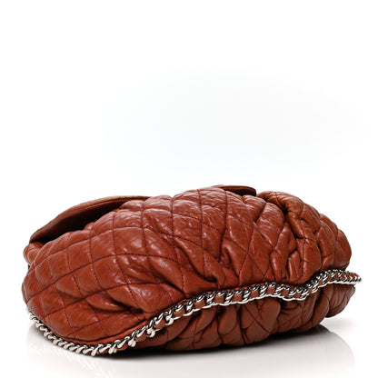 Chanel Washed Lambskin Quilted Medium Chain Around Messenger Brown 4 of 12