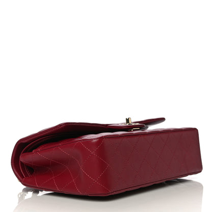 Chanel Lambskin Quilted Medium Double Flap Burgundy 4 of 13
