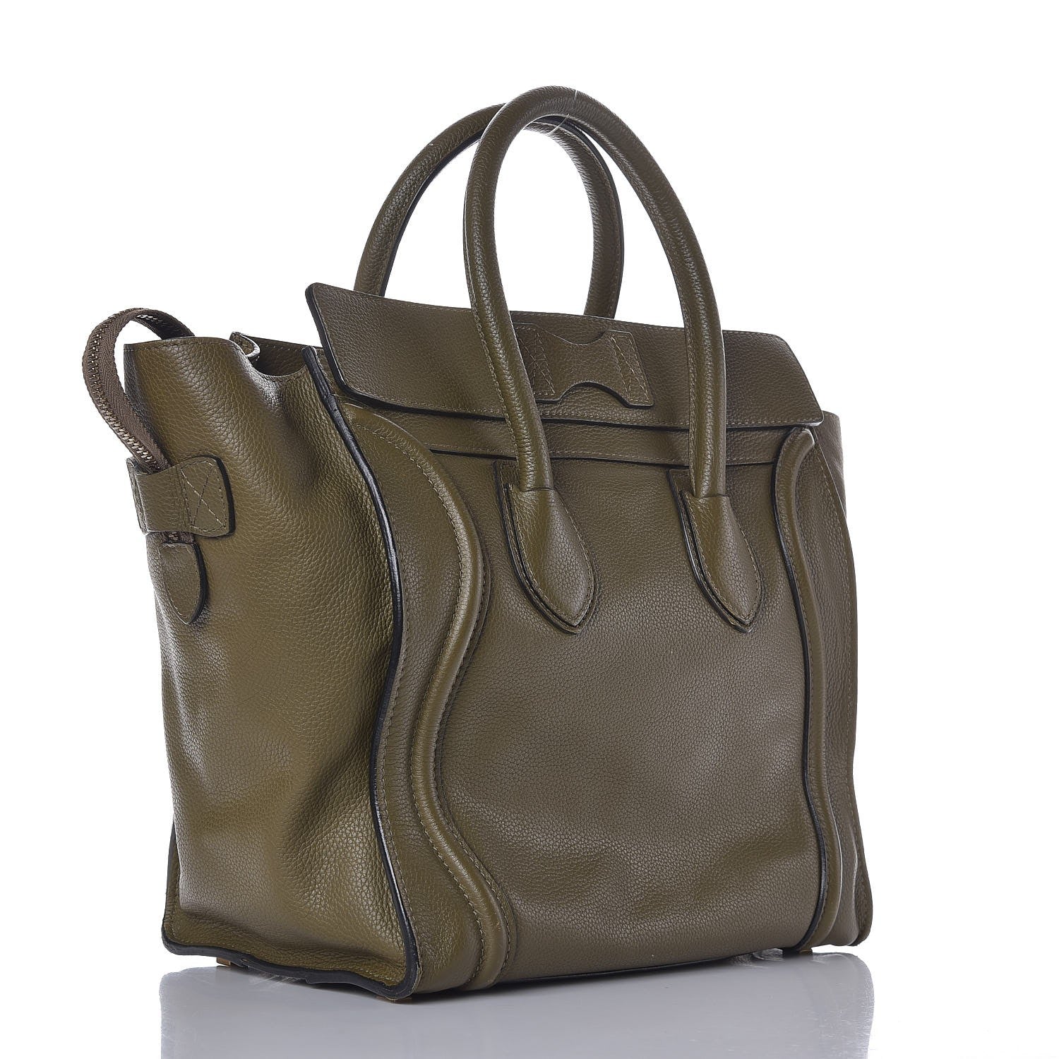 Celine Drummed Calfskin Mini Luggage Jungle 3 of 14