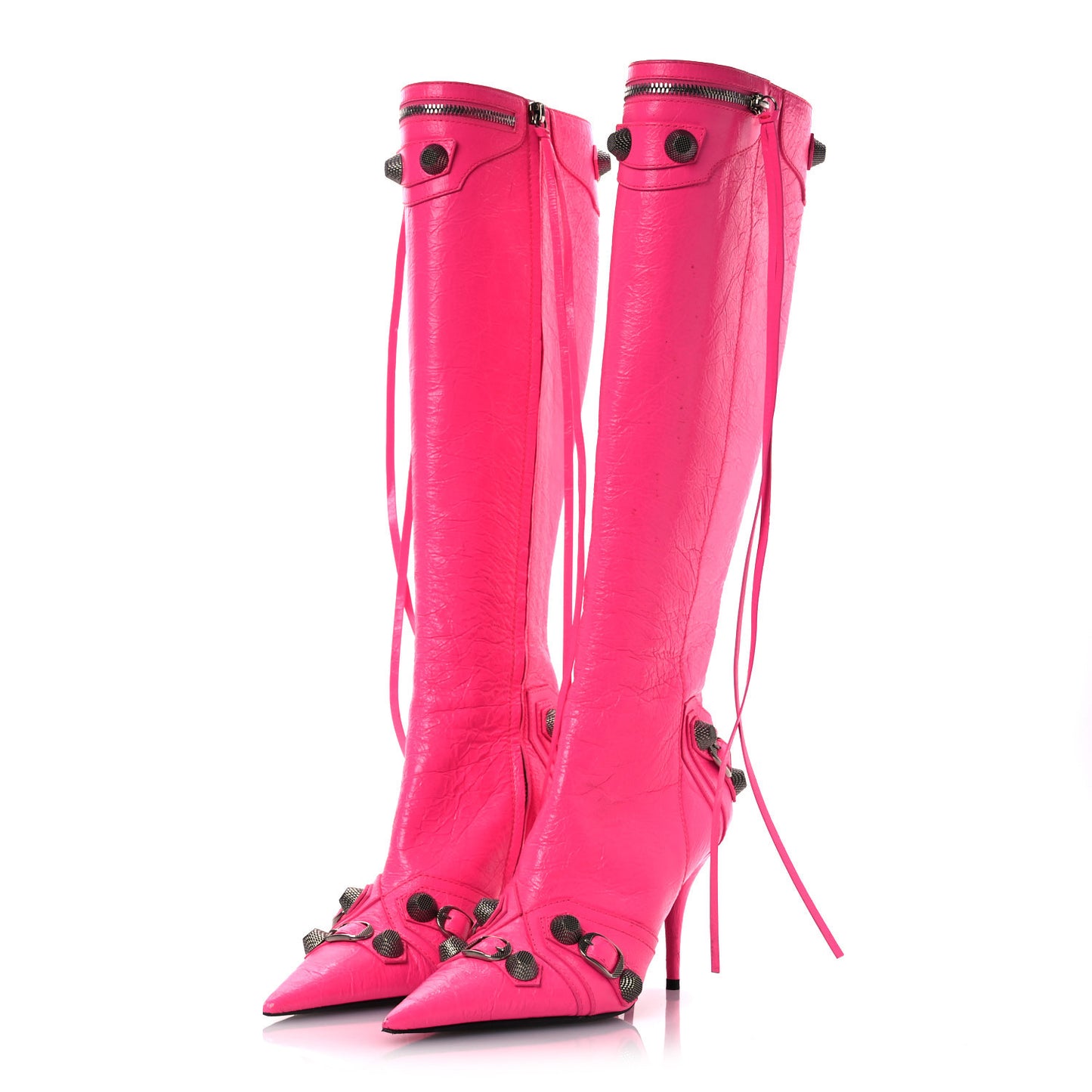 Agneau Arena Cagole 90mm Boots 38 Fluo Pink