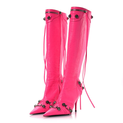 Balenciaga Agneau Arena Cagole 90mm Boots 38 Fluo Pink 4 of 15