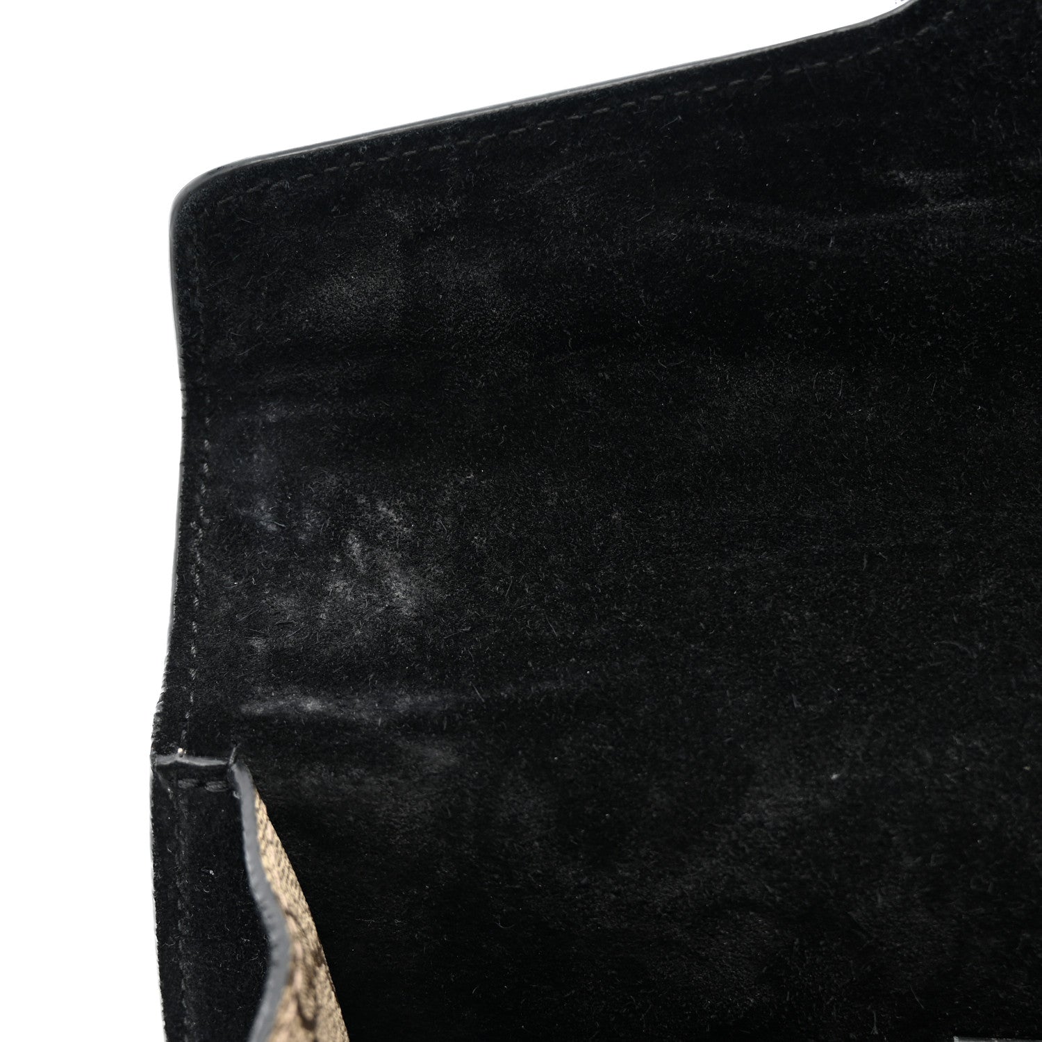 Gucci GG Supreme Monogram Suede Crystal Small Dionysus Shoulder Bag Beige Ebony Black 12 of 15
