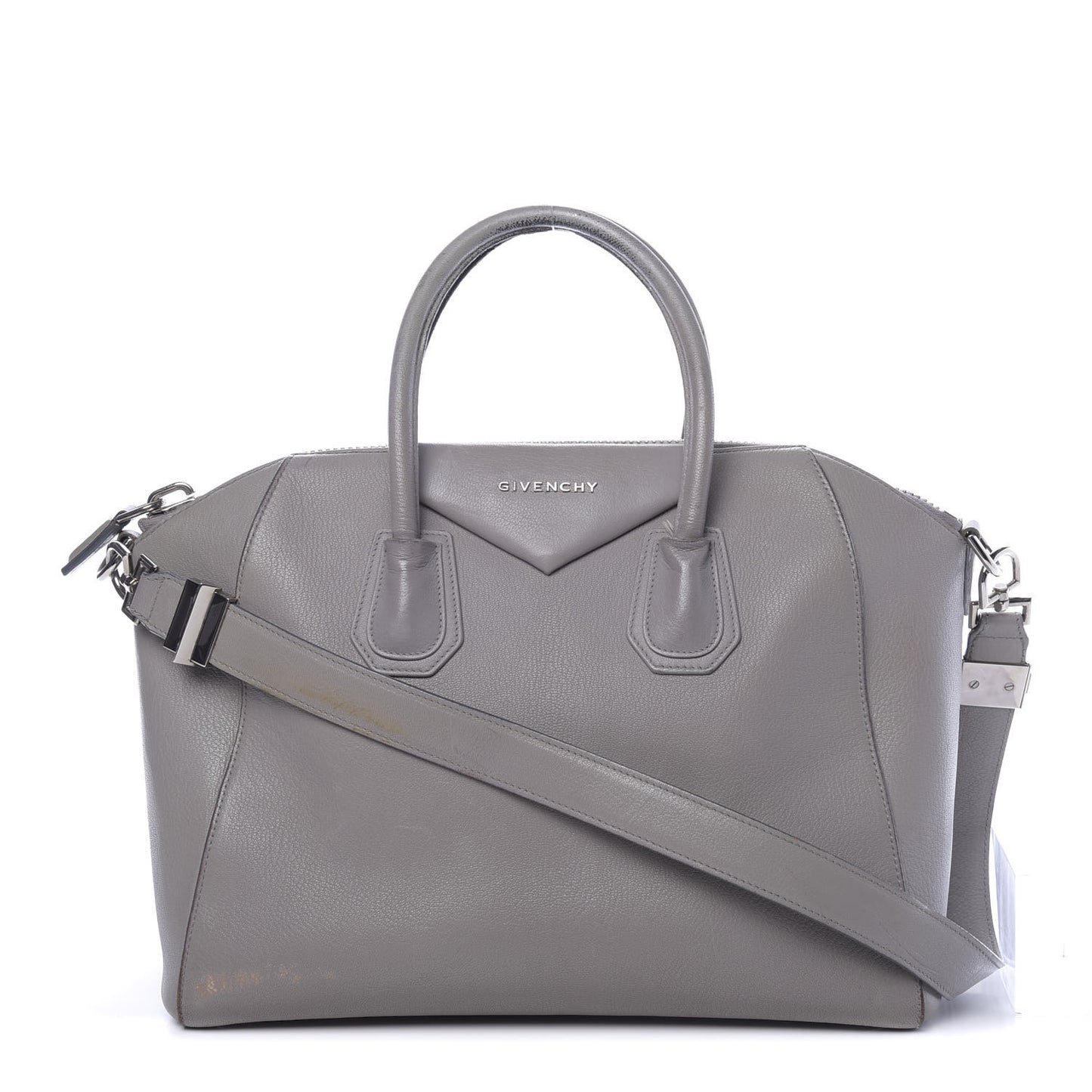 Sugar Goatskin Medium Antigona Pearl Grey