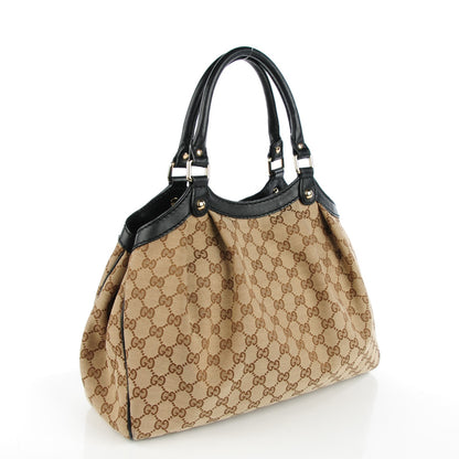 Gucci Monogram Medium Sukey Tote Beige Ebony Black 3 of 7