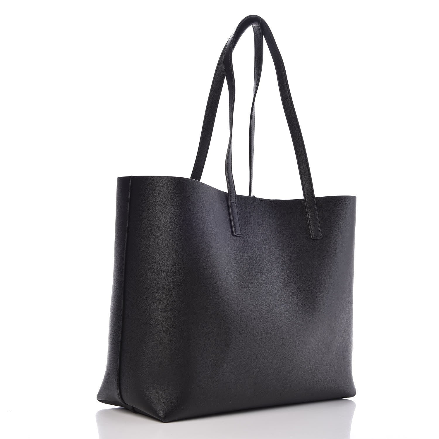 Saint Laurent Calfskin Large Shopping Tote Black 2 of 10