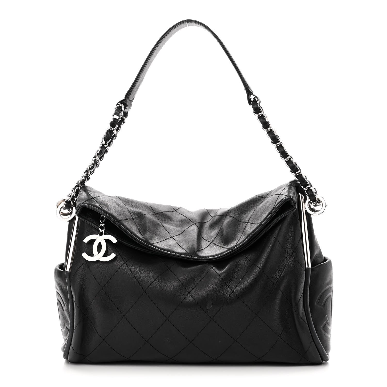 Chanel Lambskin Stitched Medium Ultimate Soft Tote Black 1 of 13