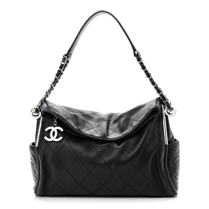 Chanel Lambskin Stitched Medium Ultimate Soft Tote Black 1 of 13