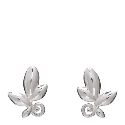 Tiffany Sterling Silver Paloma Picasso Olive Leaf Earrings 1 of 4