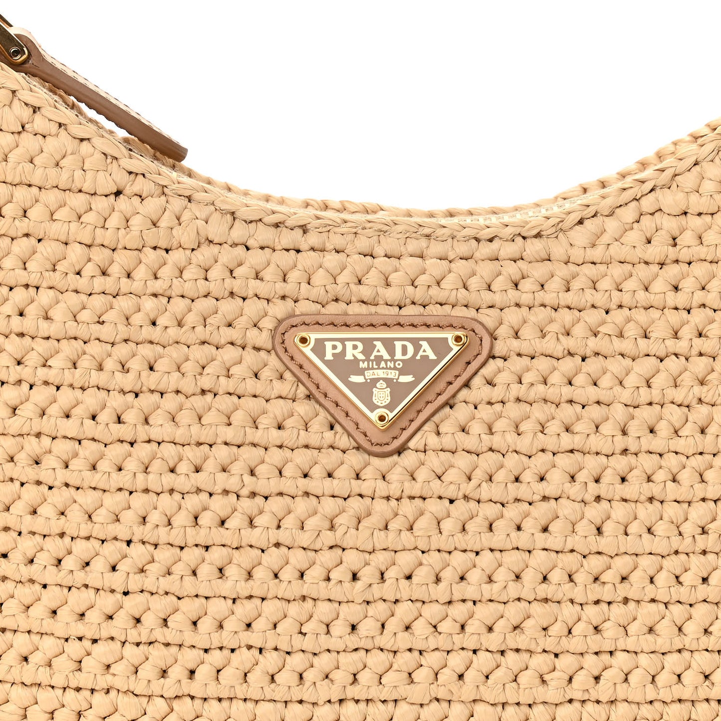 Yarn Raffia Effect Crochet Re-Edition 2005 Shoulder Bag Naturale
