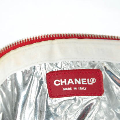 Chanel Canvas Metallic Lambskin Quilted Flag CC Pochette Dark Navy Blue 6 of 7